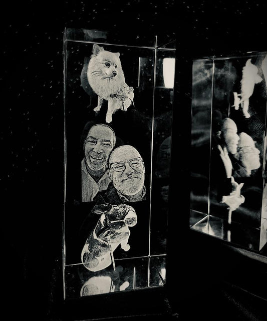 Cristal 3D con su Foto Favorita: Un Regalo Inolvidable para Tus Abuelos Kristalaser