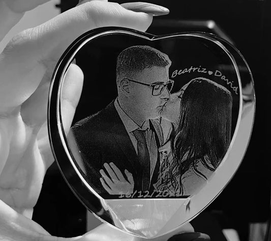 foto pareja, regalo personalizado, ragalo para mi novia, cristal 3d