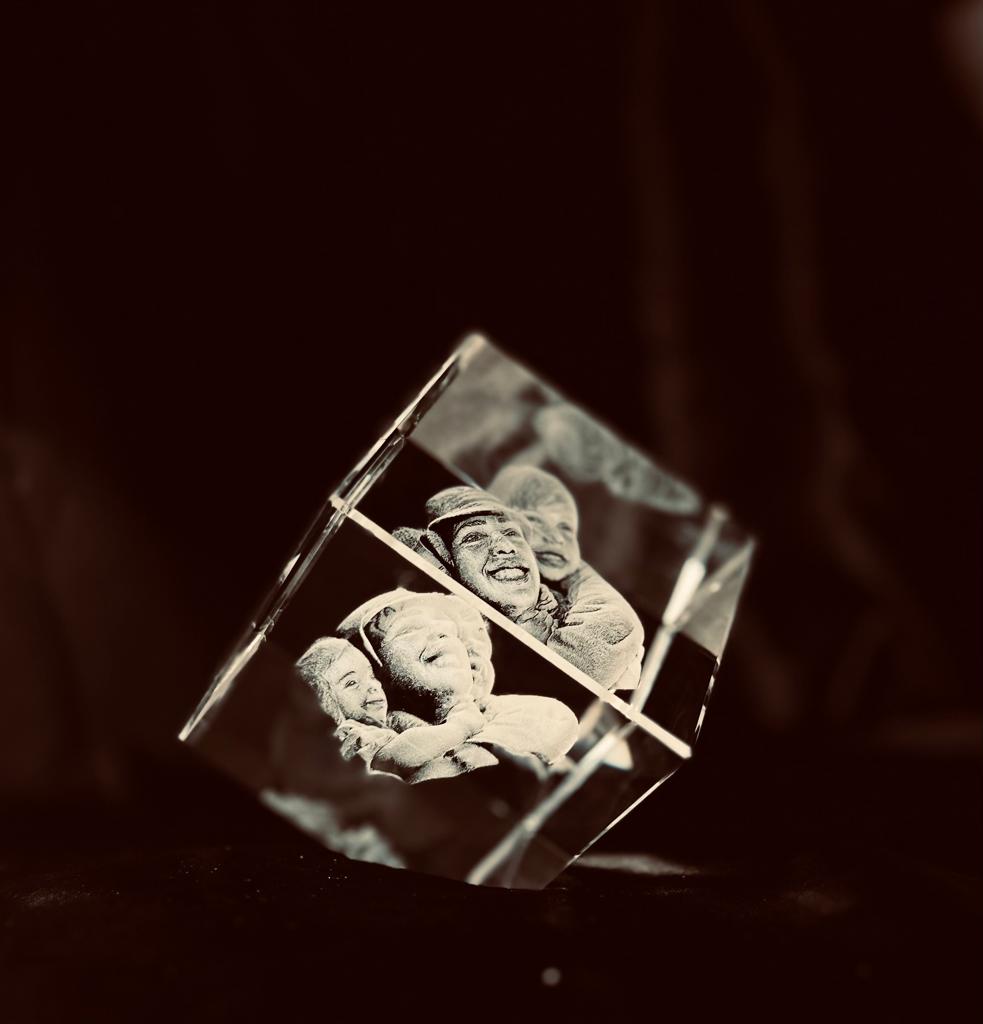 familia, madre hijos retrato 3d regalo especial