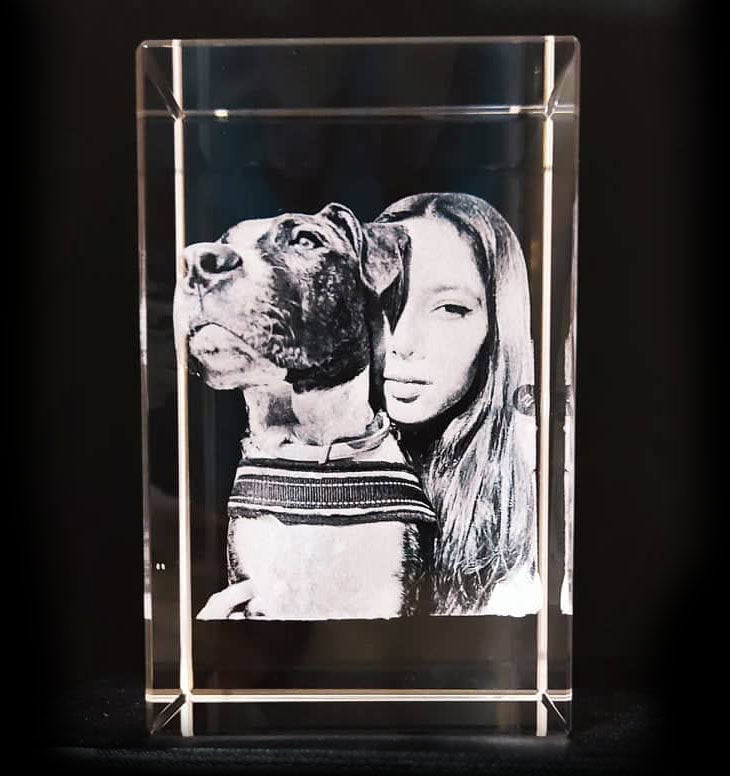 personaliza tu foto favorita en cristal 3d regalo original