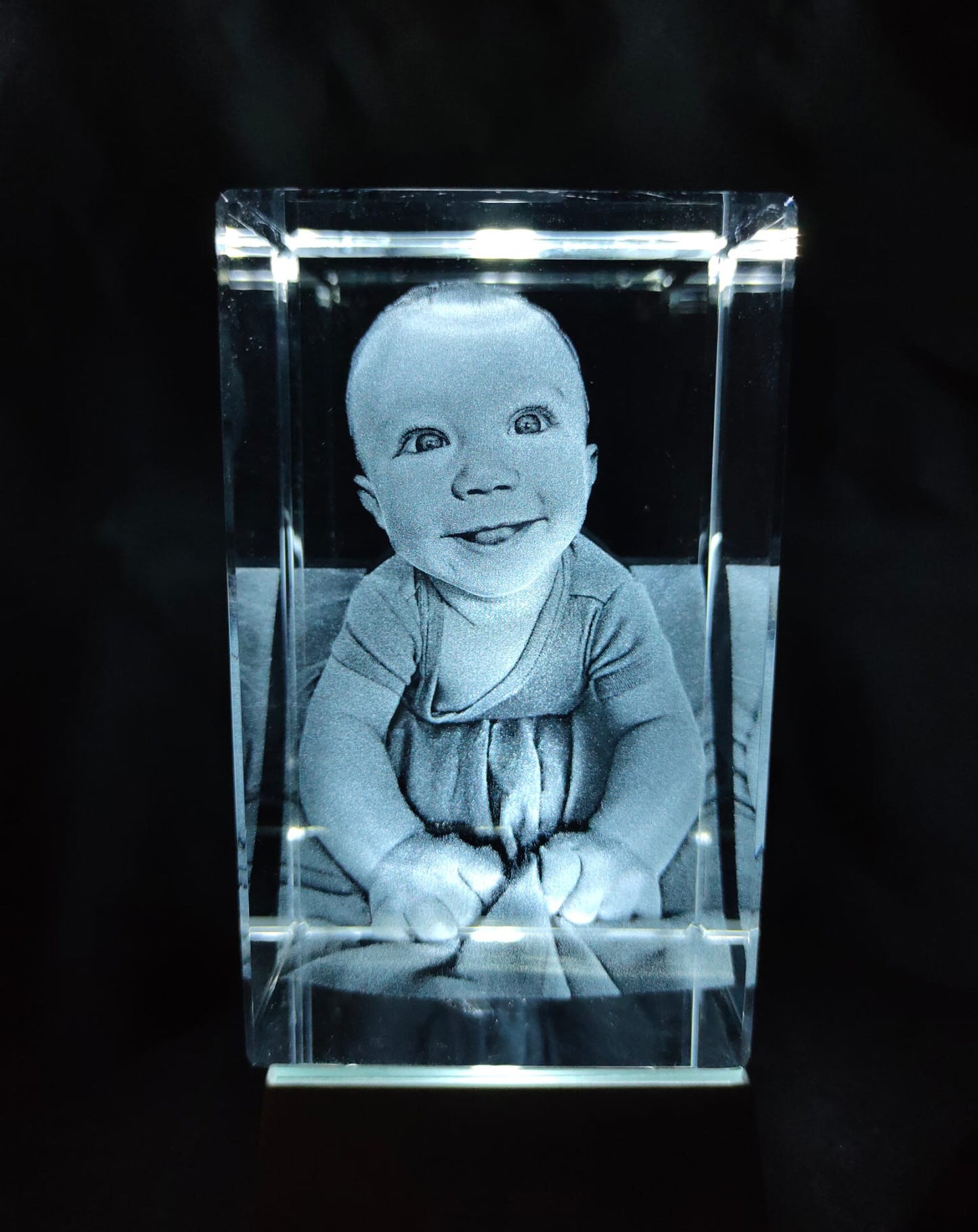 Cristal foto 3D bebe regalo original